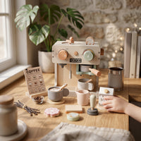 Toy Coffee Machine Educational Kitchen Appliance Toy Set Smooth Edges Mini Kitchen Appliance Toys Kids