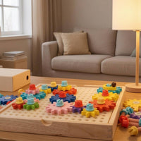 Wooden Gear Puzzle STEM Learning Gear Assembly Toy Spatial Thinking