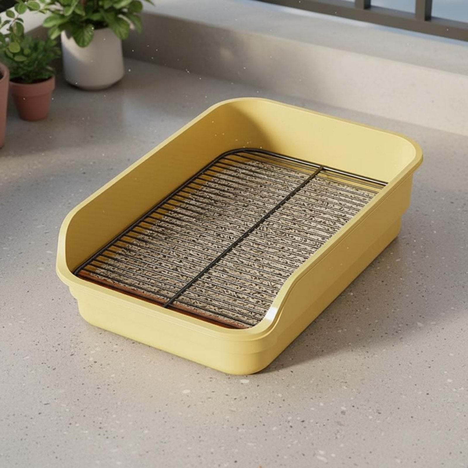 Indoor Dog Potty High Sided Pet Supplies Anti-Splash for Large Dogs