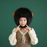 Chimpanzee Head Hat Funny Cartoon Ape Head Cover Lightweight Furry Monkey Costume Hat for Adults, Parties, Halloween