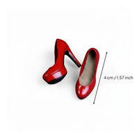 1/6 Scale High Shoes Shiny Finish Toy Accessory for Collectors, Hobbyists