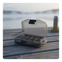 Fishing Lure Storage Box Gray Portable Lure Box Multiple Compartments