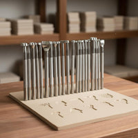 20 Pieces Ceramic Stamping Tool Set Metal Pottery Embossing Tool Easy to Clean