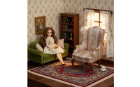 1:6 Scale Armchair Handmade Vintage Design Dollhouse Seating Detail Doll Accessory for Hobbyists, Diorama