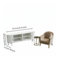 Dollhouse TV Cabinet Minimalist Miniature TV Stand Realistic Detail Dollhouse Storage Cabinet for Collectors, Hobbyists, Diorama