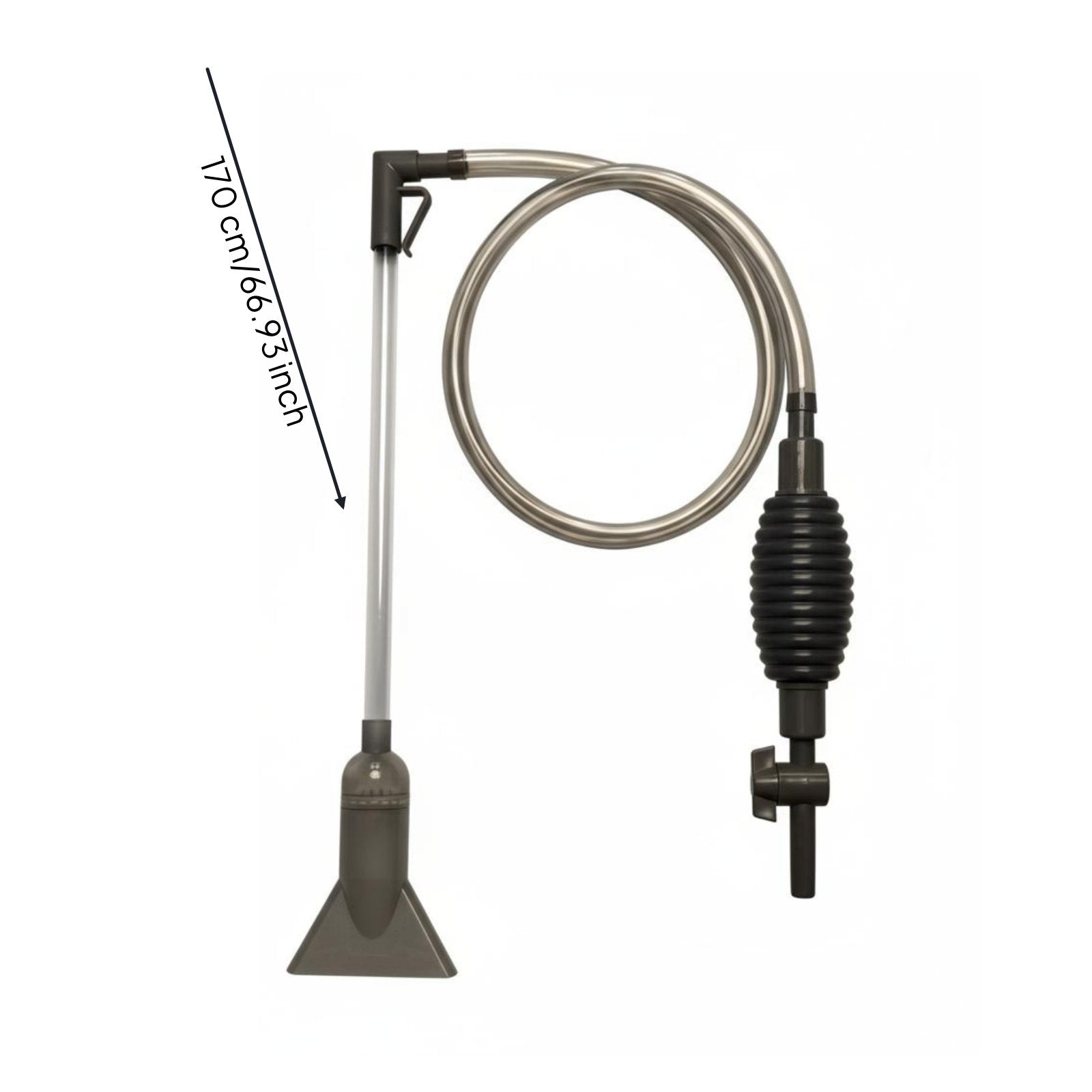 Aquarium Siphon Pump Strong Suction Manual Aquatic Waste Remover Fast Drainage