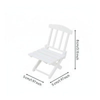 Miniature Beach Chair Scene Accessory Foldable Doll Deck Chair Realistic Appearance Dollhouse Furniture for Kids, Diorama
