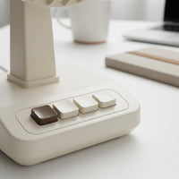 Retro Desktop Fan Small-Sized Design Type-C Battery-Powered Fan Adjustable Speed Motorless Engine for Dorm Room