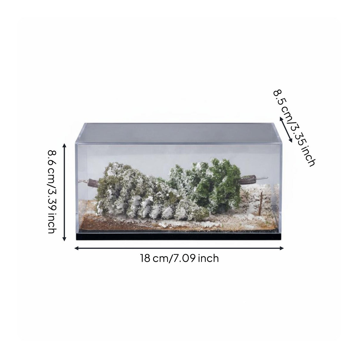 Winter Wooded Area Miniature Scene Realistic Features Display Decor DIY Craft