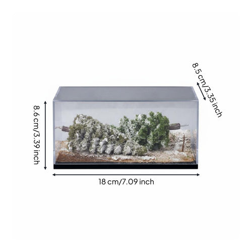 Winter Wooded Area Miniature Scene Realistic Features Display Decor DIY Craft