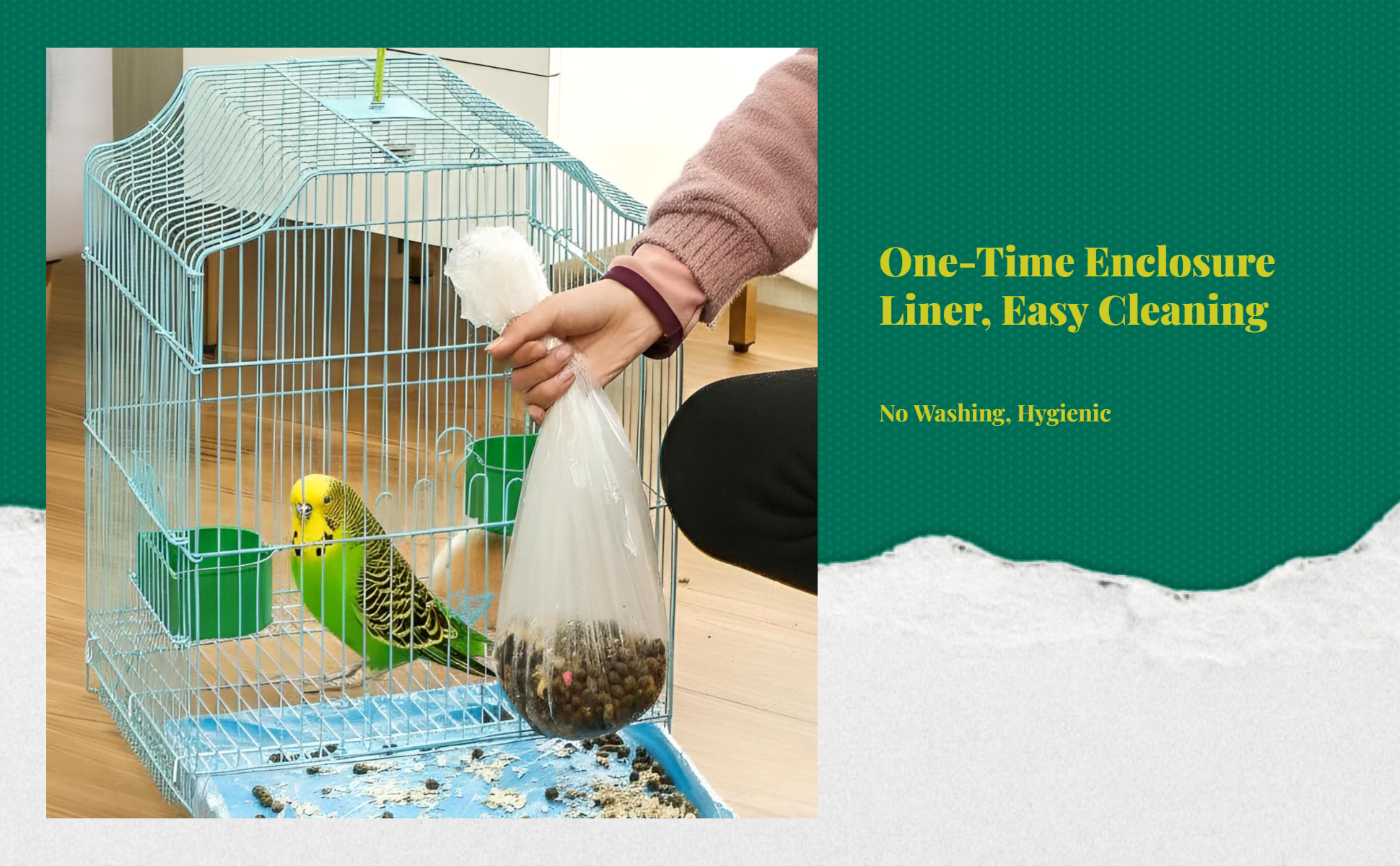 Odor-control absorbent cage liners
