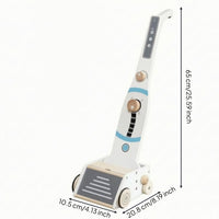 Wooden Vacuum Cleaner Toy Pretend Children Cleaning Set Realistic Design Housekeeping Playset for Children