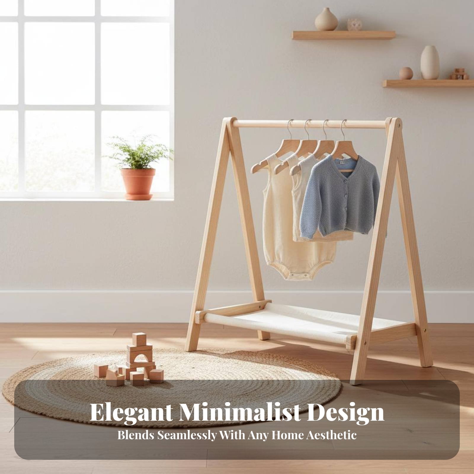 Toddler Clothing Stand child-appropriate Height children's Furniture for Kindergarten