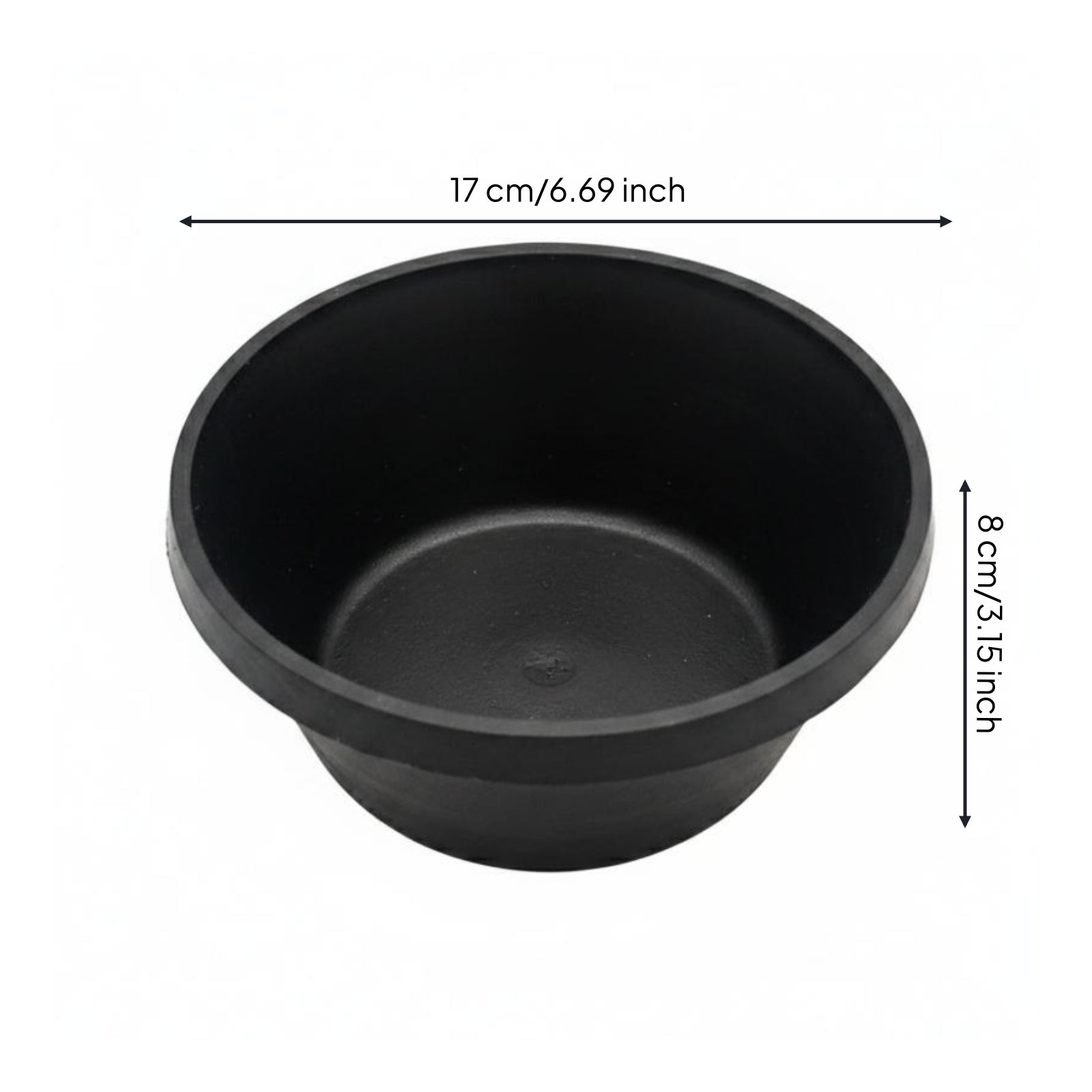 Rubber Feed Pan Pet Bowl Textured Pet Feeding Bowl Tapered Base