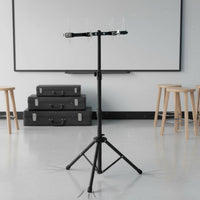 Adjustable Cowbell Stand Foldable Folding Cowbell Stand Durable Metal for Stage