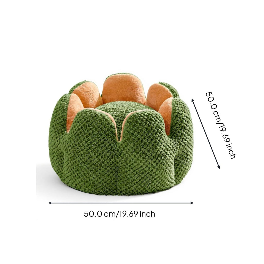 Self-warming cat bed, removable pad
