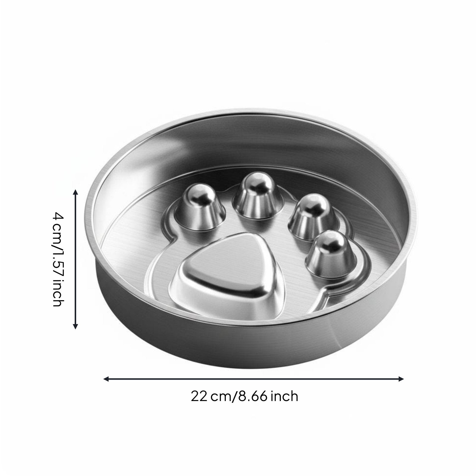 Slow Feeder Dog Bowl Rust-Resistant Stainless Pet Bowl Easy to Pet Hygiene Supplies for Large Dogs