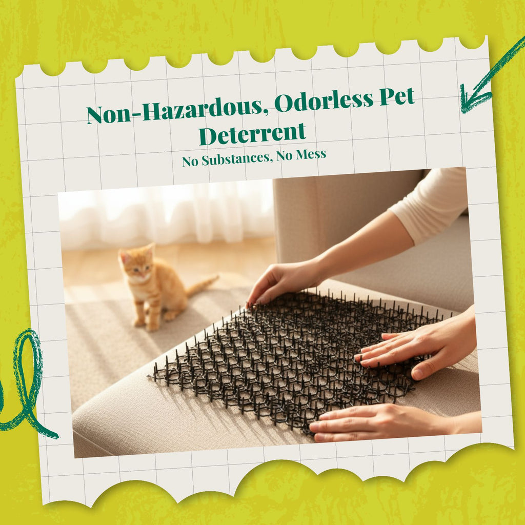 Cat Deterrent Mat, repelCat Prong Mat, Furniture Protector, Pet Training, Flexible Plastic, Indoor Outdoor
