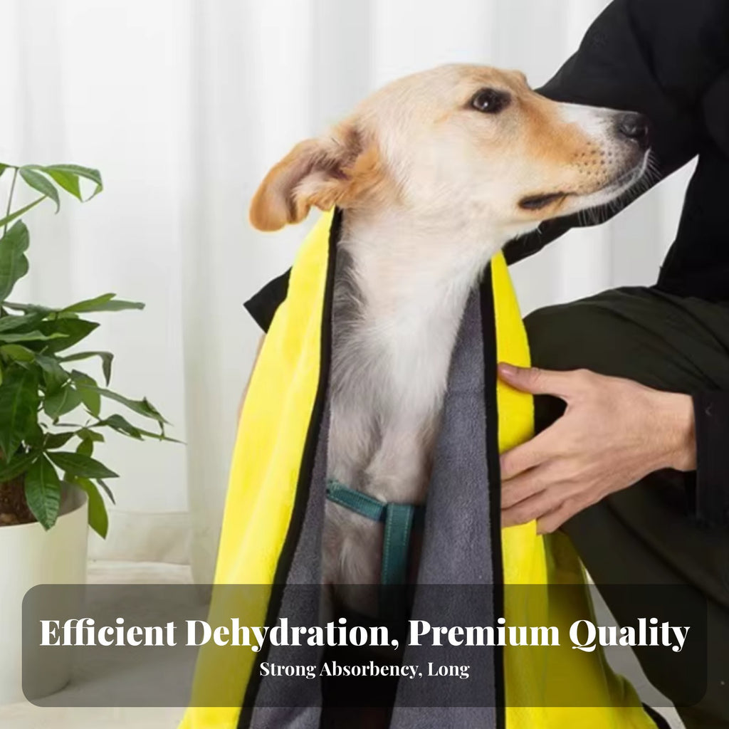 Strong Water Absorption Pet Bath Towel Lint-Clear Quick Dry Pet Towel Thickened for Grooming, Cleaning, Outdoor