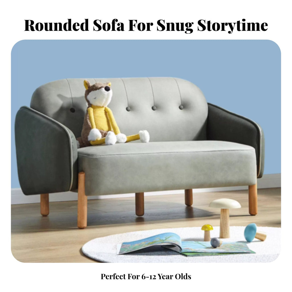 Young Child Two-Seater Sofa Nordic Design 2-Seater childs' Loveseat Easy to Clean Dense Foam for Kindergarten, Daychildcare