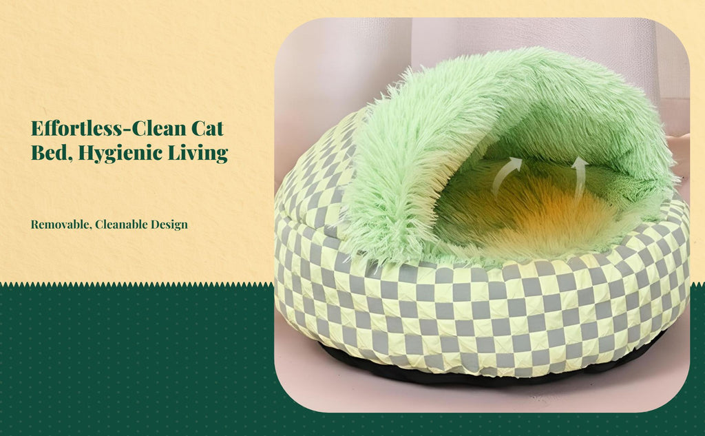 Insulated cat cave bed for warmth