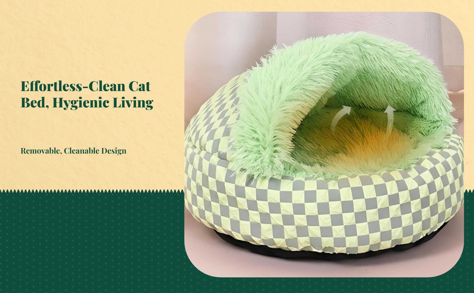 Insulated cat cave bed for warmth