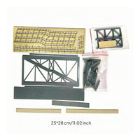 Station Pedestrian Bridge with Stairways 1:87 for Hobby Builders