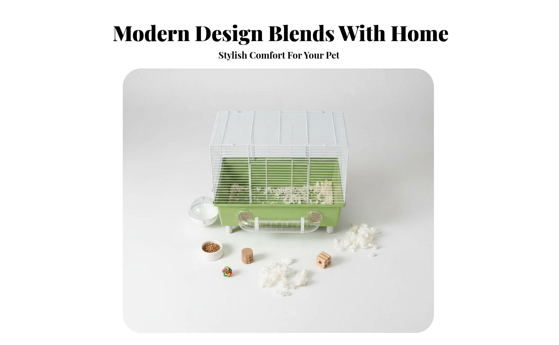 2-Story Hamster House Kit Easy entry Multitier Pet enclosure Includes Play Tubes