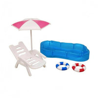 Dollhouse Swimming Pool Set Plastic Dollhouse Pool Set Poolside