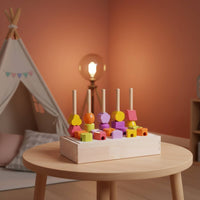 Color and Shape Sorting Activity Sanded Edges Pattern Matching Block Game Color Matching Activity Long-Lasting Wood Construction