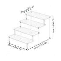 Clear Stepped Shelf Thickened Step Display Rack Long-Lasting for Desktop
