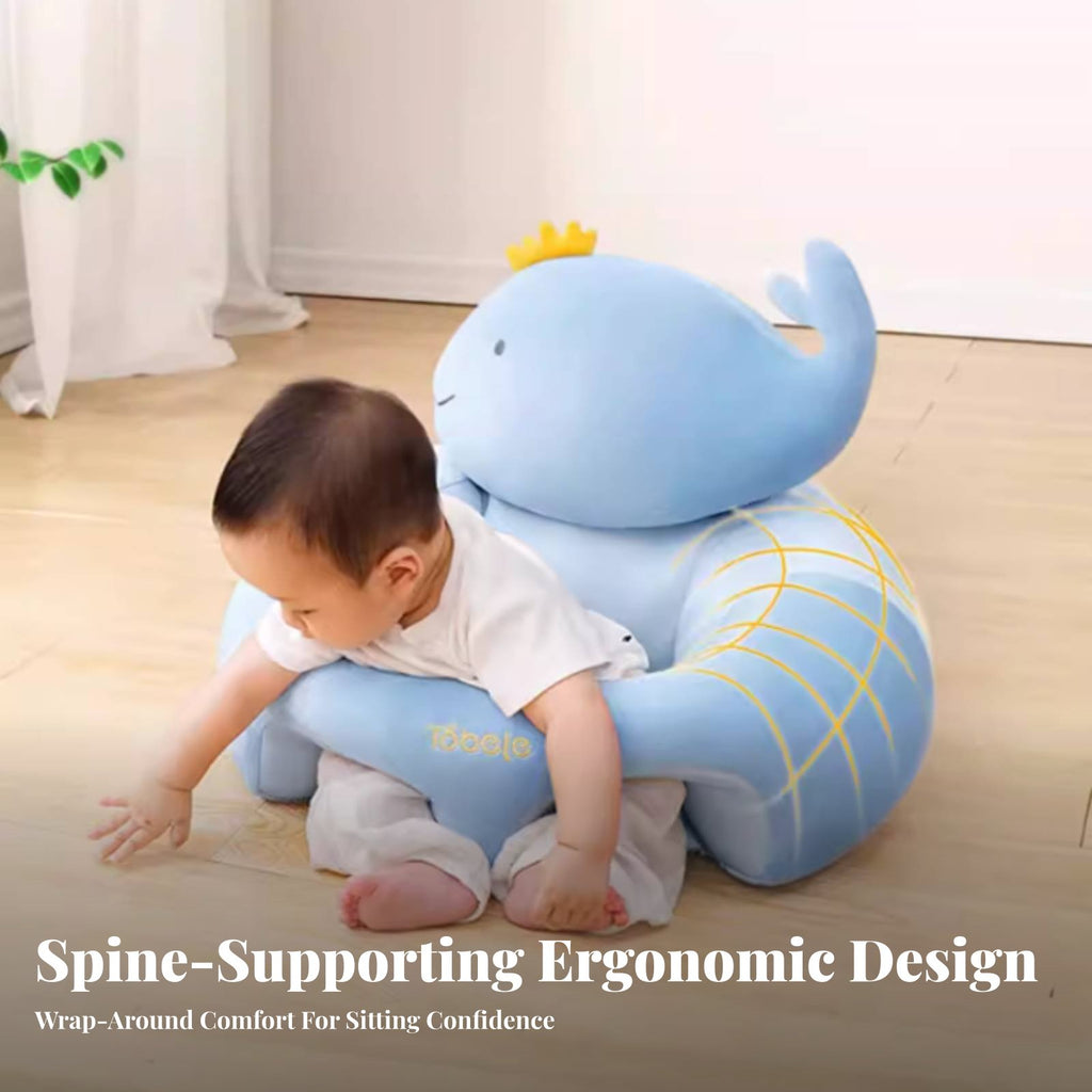 Soft Creature Sit-up Assistant Anti-Tip Design Infant Floor Seat for Indoor Use