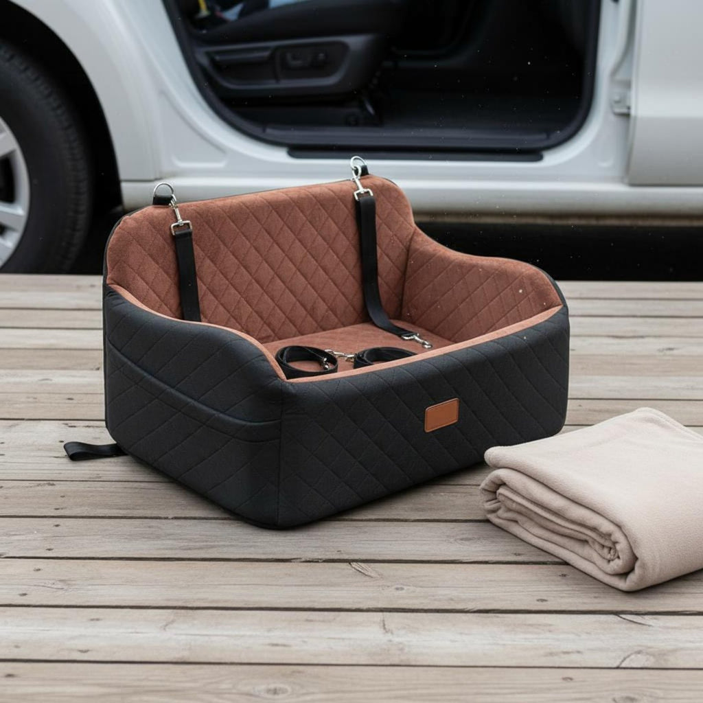 Dog Soft Textile Car Dog Bed Firm Sponge Travel Companion for Dogs