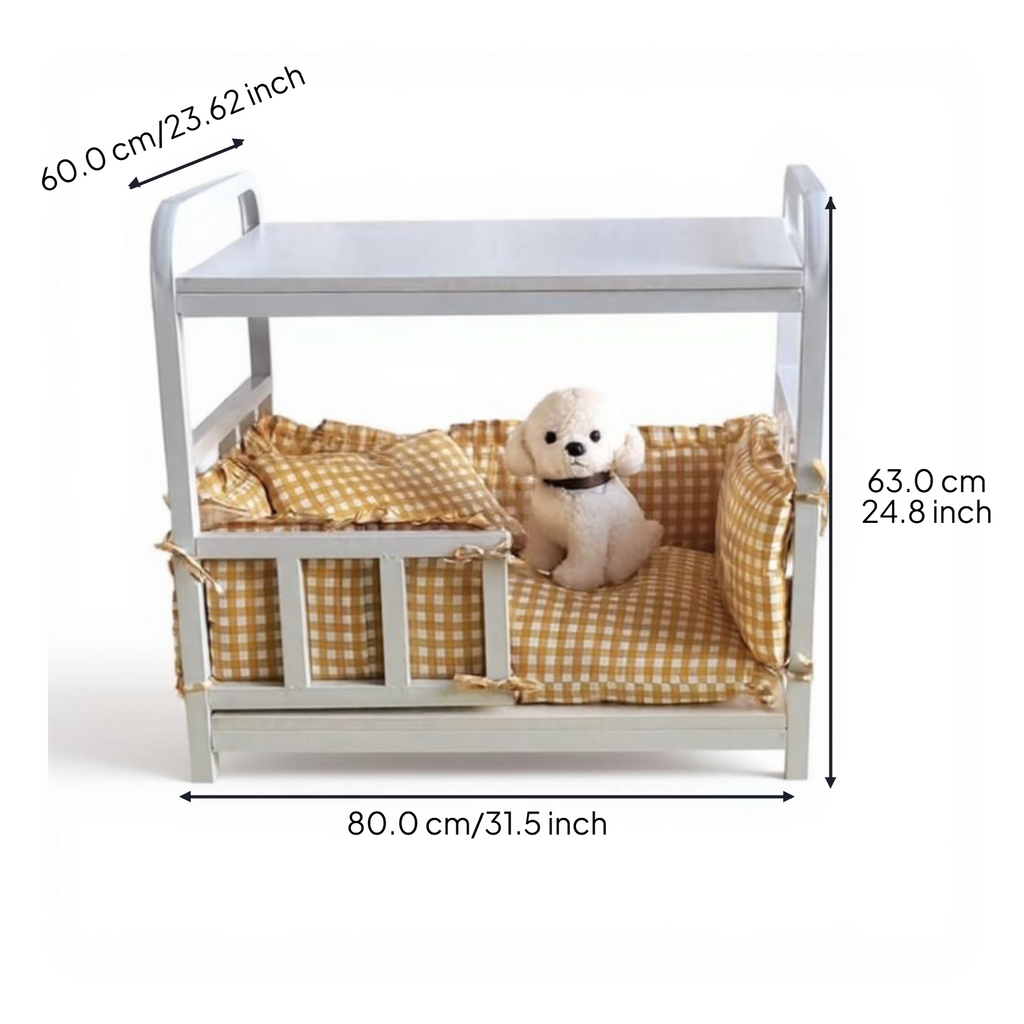 Dog Bed, Iron Frame Pet Bed, Comfortable Support, Non-Slip, Indoor Sleeping Mat for Large and Small Dogs