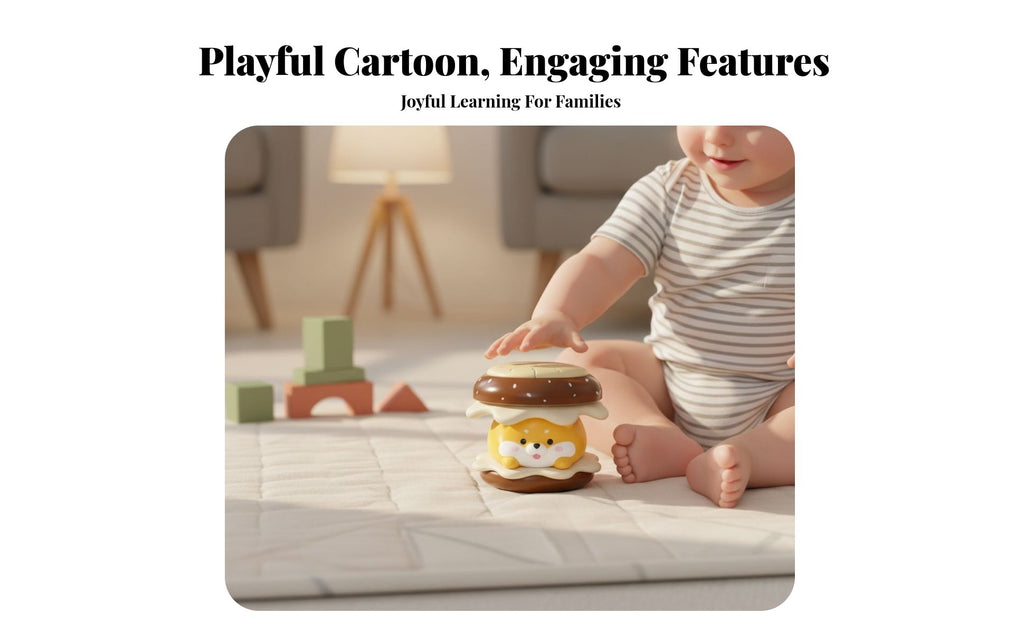 Baby Hand Pat Drum Early Educational Baby Drum Toy Cute Cartoon Design for Home