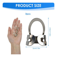 3 Pieces Metal Adjustable Finger Picks Sturdy for Practice, Musicians, Beginners