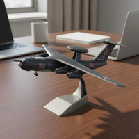 Beriev A-50U Model Alloy Build A-50U Scale Model Detailed Paint Metal Plane Ornament for Aviation Fans, Collectors, Shelf, Desk, Cabinet