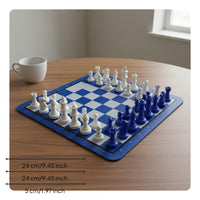 Chess Set Portable Rubber Mat Chess Set Lightweight for Beginners, Students