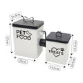 2 Pieces Airtight Pet Food Container Set Scoop Included Airtight Metal Canister