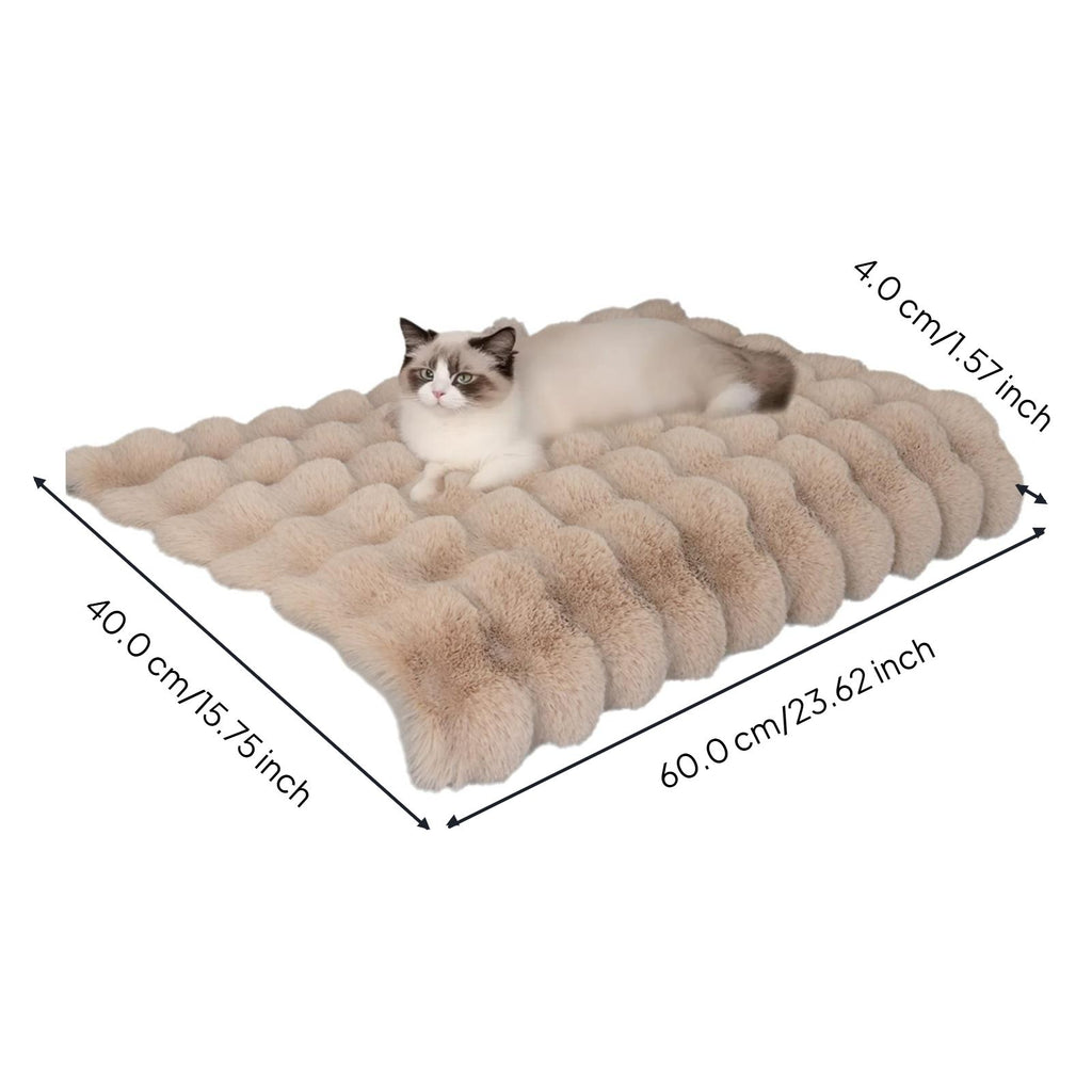 Plush Fleece Pet Bed Mat, Soft, Warm, Washable, Indoor Pad