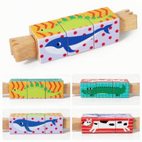 Wooden Rotating Puzzle Toy Fine Motor Rotating Cube Puzzle Hand Coordination