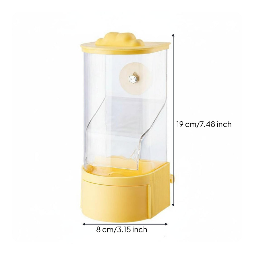 Hanging Parrot Food Dispenser Large Capacity Parrot Feeder Box Transparent Pet Supply for Parrots, Small Birds
