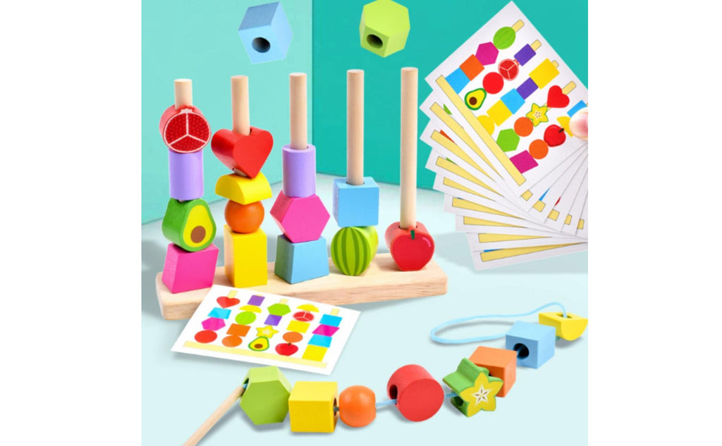 Educational Stacking Beads Preschool Learning Stacking Bead Toy Early Education