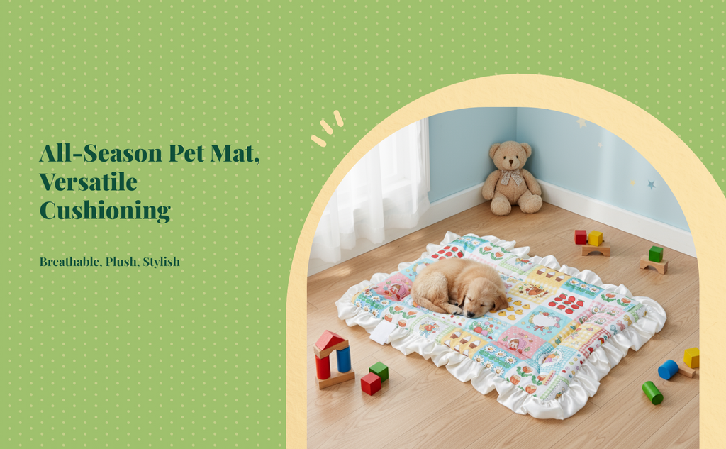 Non-slip reversible dog crate mat