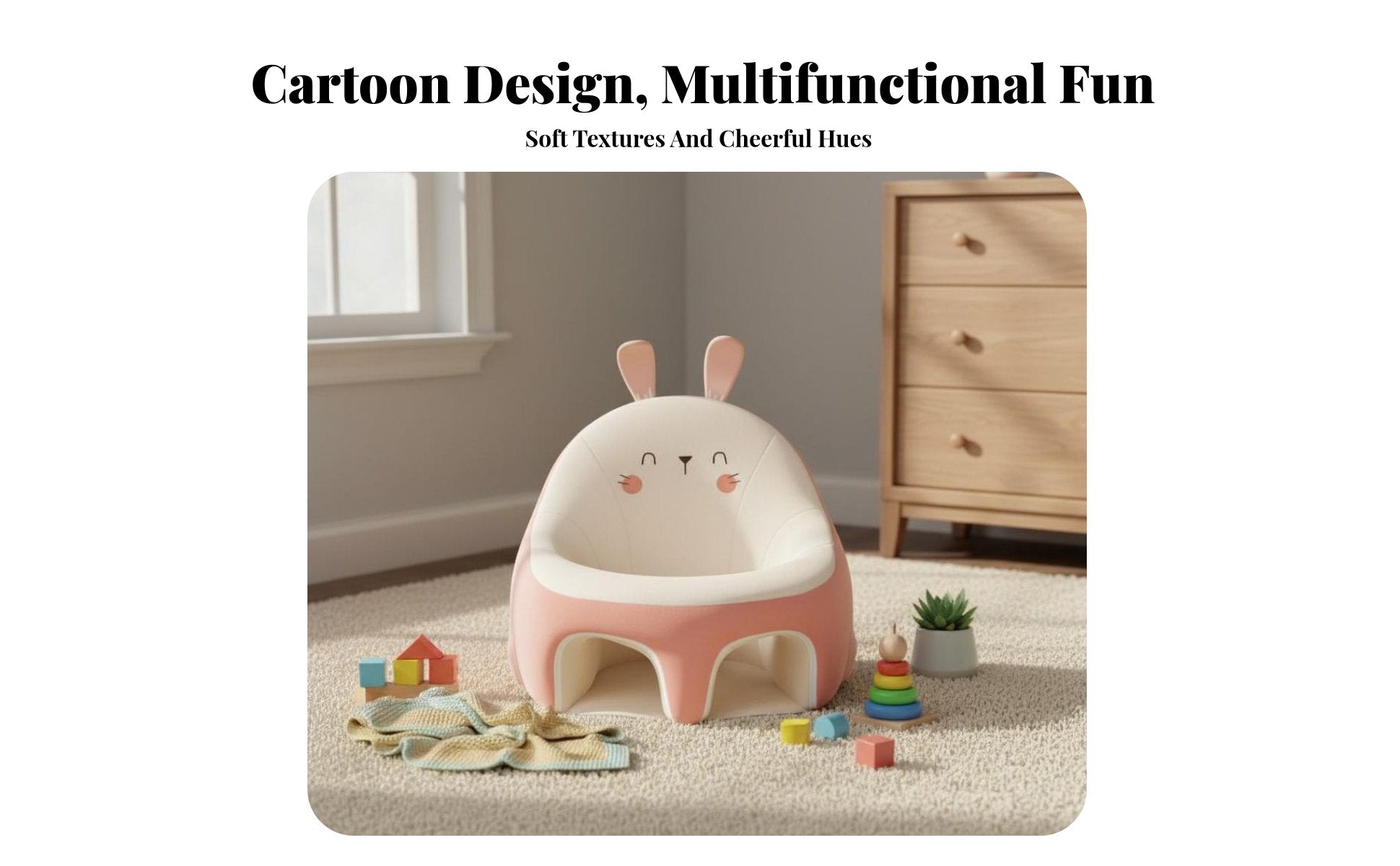 Inflatable wildlife Sofa Supportive spinerest Sit-up Trainer included for Toddlers
