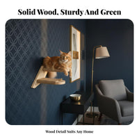 Wall Mounted Cat Steps Solid Wood Construction Wooden Cat Climbing Steps