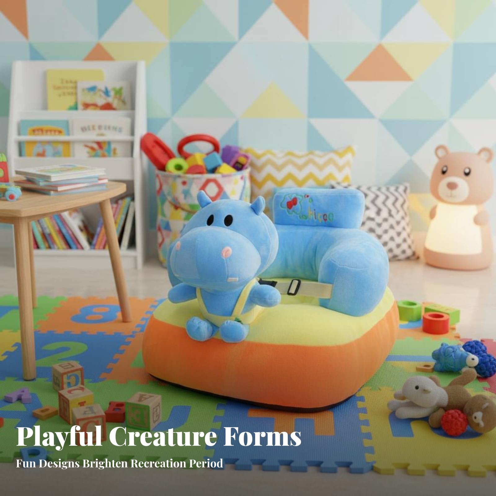 Furry Creature Sofa Chair Soft and Comfortable Baby Floor Seat Easy to Clean