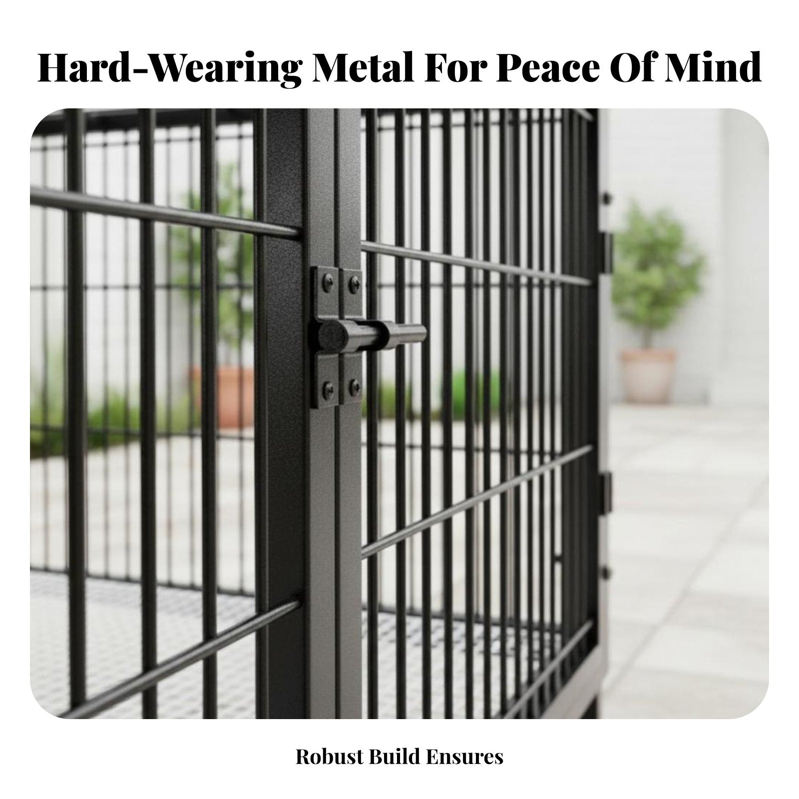 SturdyDuty Bar Enclosure Easy to Clean Dog Kennel Large Space Rust-Resistant for Chicken Keepers, Breeders, Kennels, Outsidedoor
