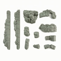 Tank Model Parts with Sandbag Protective Plating 1/35 Scale for Dioramas