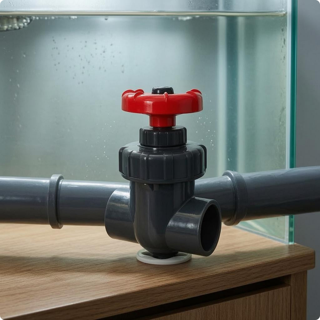 Aquarium Gate Valve Compact Aquatic Aquarium Plumbing Easy to Adjust